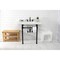 Kingston Brass 36 Carrara Marble Console Sink with Stainless Steel Legs, Marble WhiteMatte Black LMS36M8SQ0ST - alternate 6